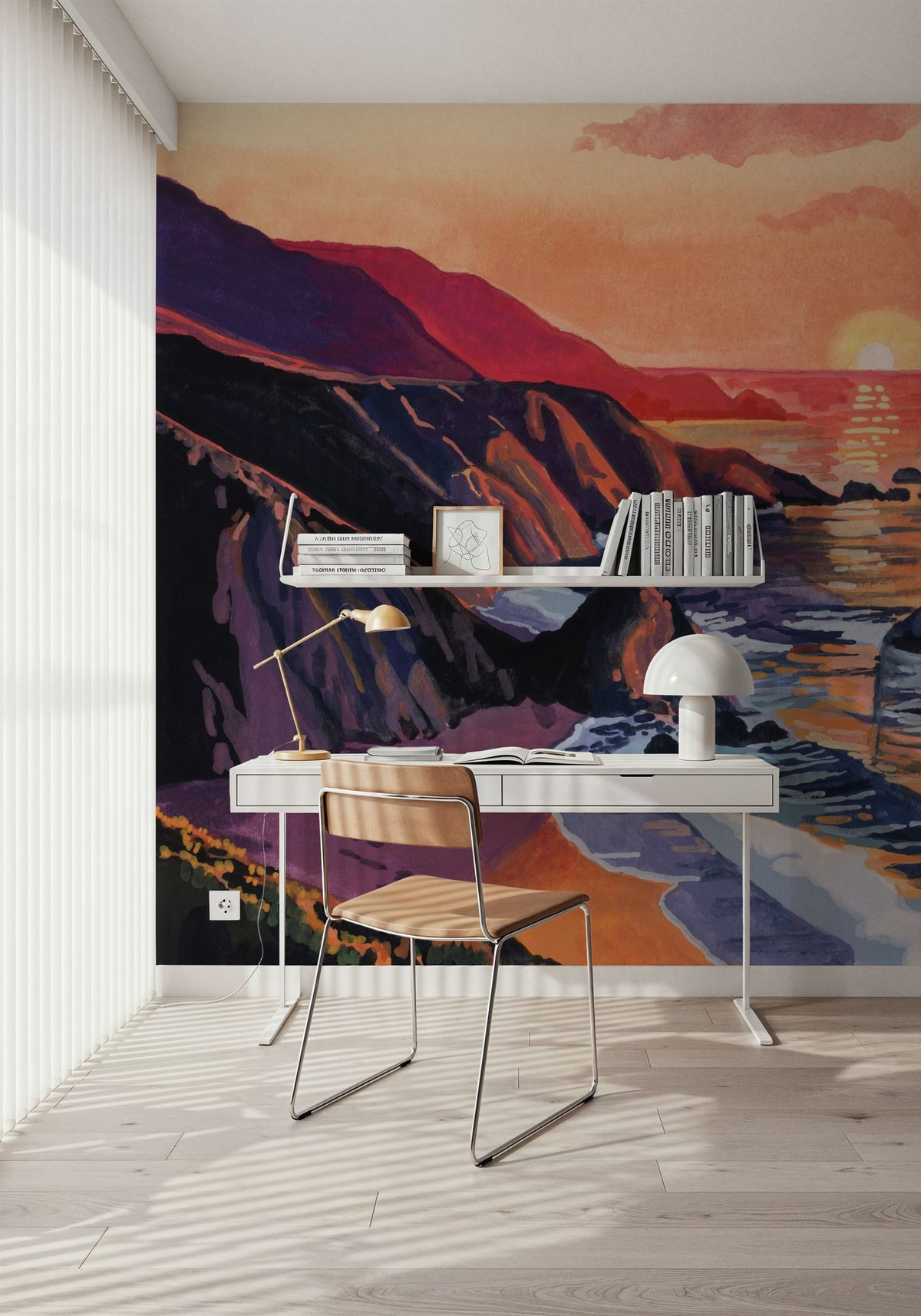 Sunset on the Sandy Dune Mural Wallpaper - room preview 05