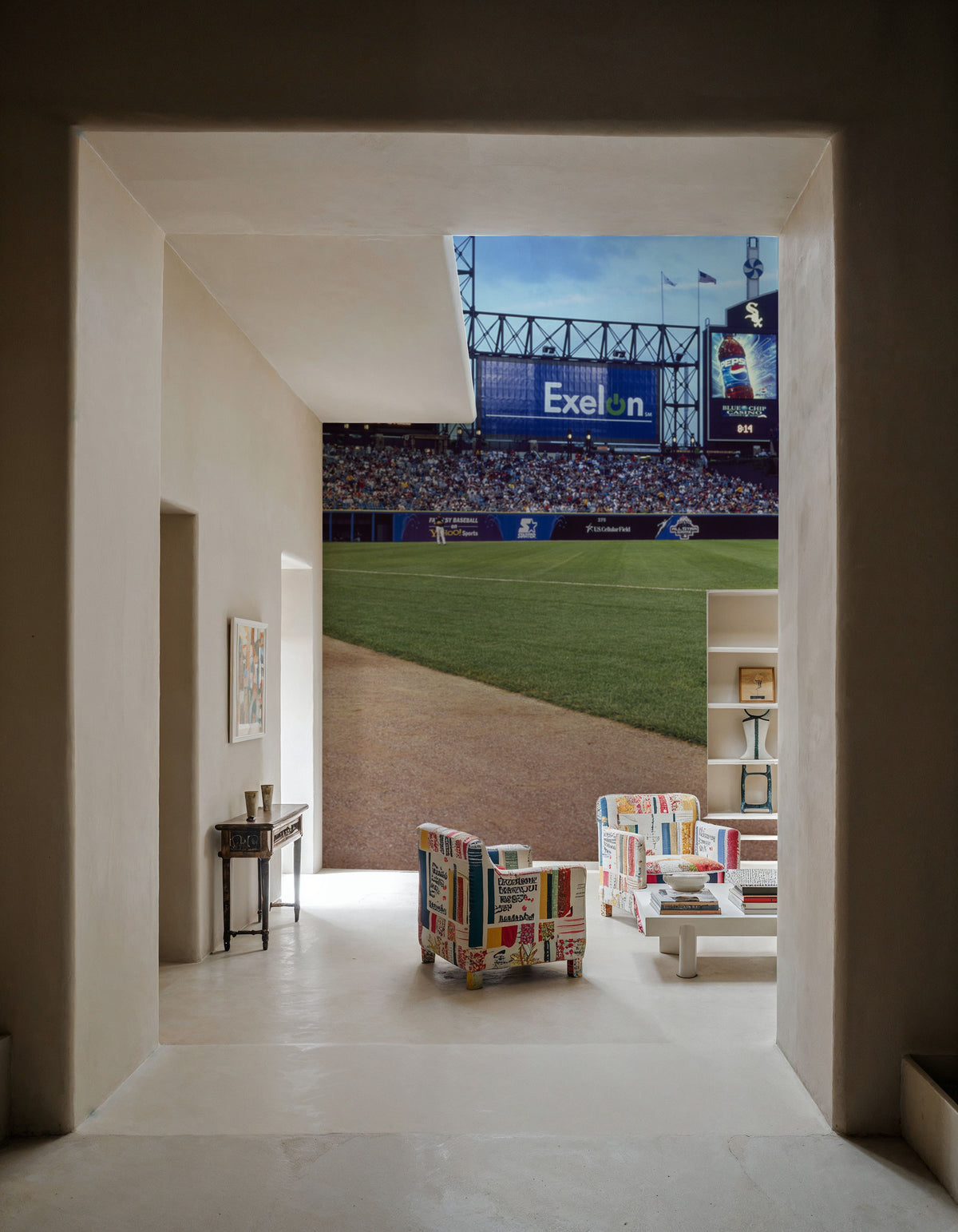 Twilight Ballpark Mural Wallpaper - room preview 05