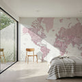 World Map Cities - Melit Mural Wallpaper - room preview 05