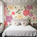 Retro Clematis Mural Wallpaper - room preview 05