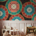 Otomi Dogs VI Dark Mural Wallpaper - room preview 05