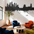 Tampa Florida Skyline Black & White Mural Wallpaper - room preview 05