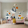 Ducks in the Pumpkin Patch X Mural Wallpaper - room preview 05