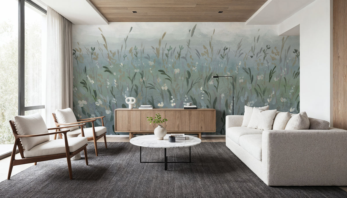 Misty Meadow Mural Wallpaper - room preview 05