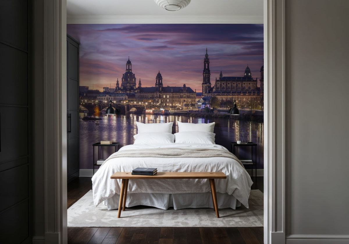 Twilight Skyline Mural Wallpaper - room preview 05