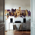 Maldon England Skyline Purple & Gold Mural Wallpaper - room preview 05