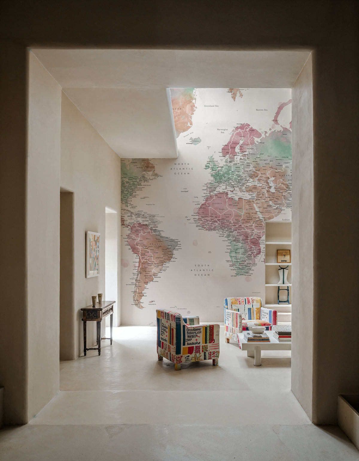 World Map Cities - Fefi Mural Wallpaper - room preview 05