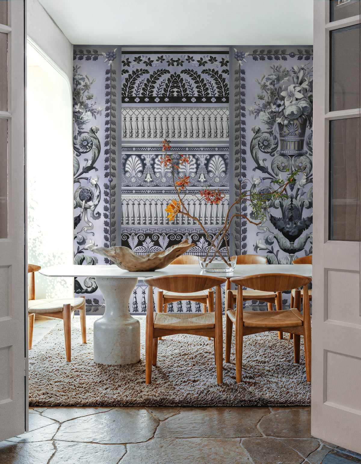 Flower Mountain, Lavender Mural Wallpaper - room preview 05