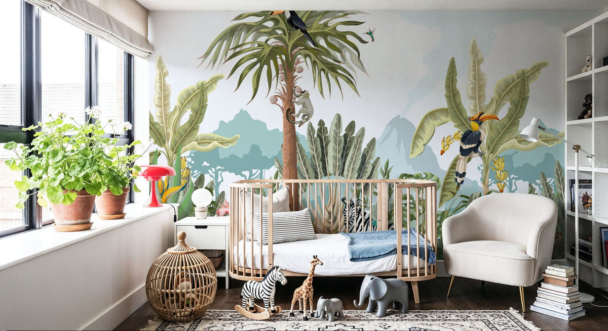 Mischievous Jungle Friends Mural Wallpaper - room preview 05