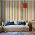 Time to Share Stripes Mural Wallpaper - room preview 05