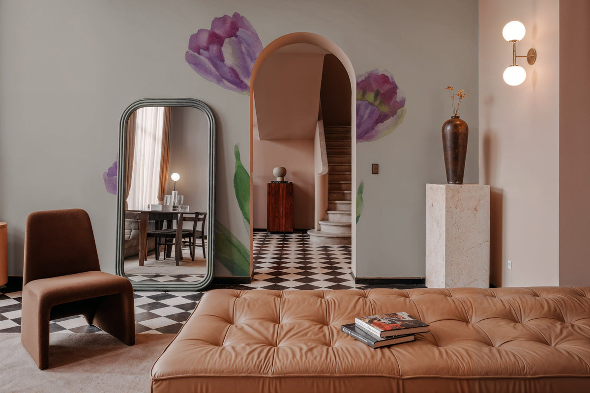 Lavender Tulip Watercolor Mural Wallpaper - room preview 05