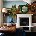 Hohenzollern Bridge At Night Mural Wallpaper - room preview 05