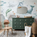 Ocean Paradise, Seafoam Mural Wallpaper - room preview 05