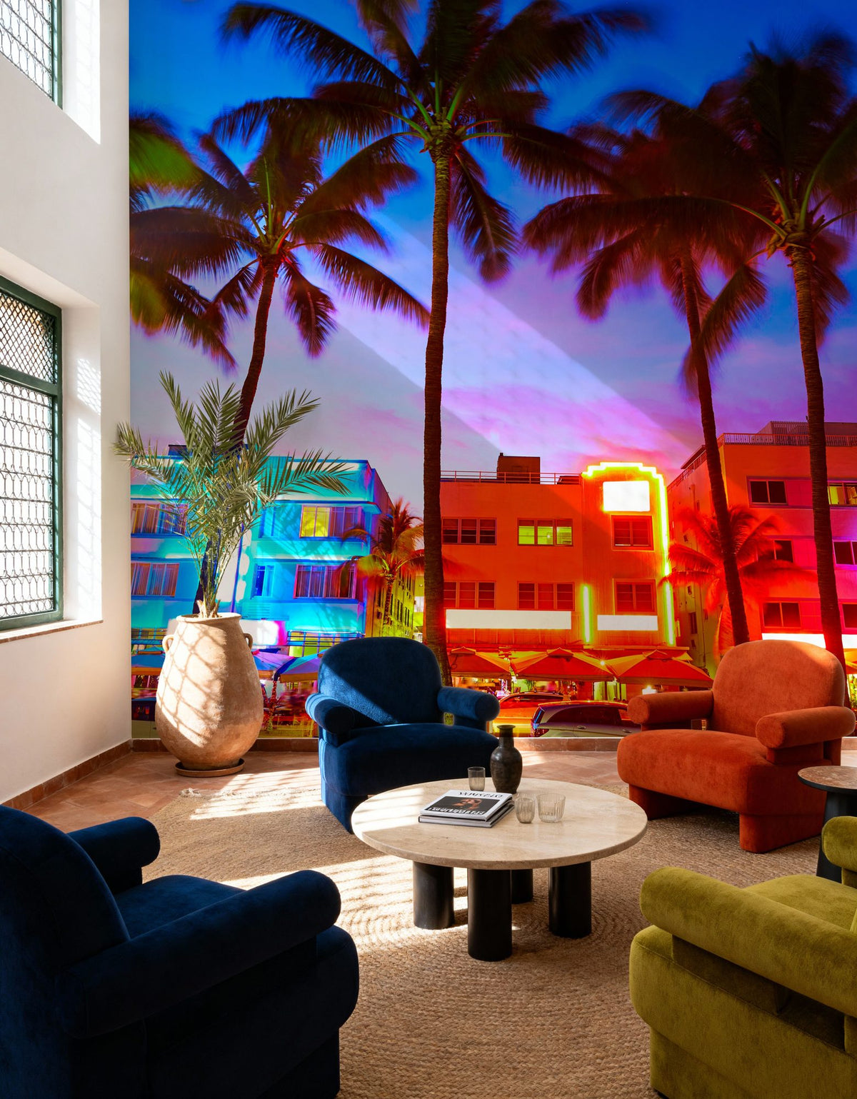 South Beach Lights Mural Wallpaper - room preview 05