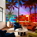 South Beach Lights Mural Wallpaper - room preview 05