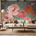 Poppy Party Mural Wallpaper - room preview 05