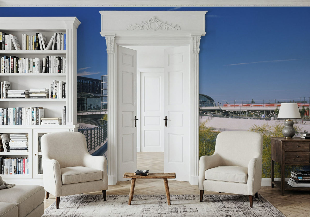 Riverside Terminal Mural Wallpaper - room preview 05