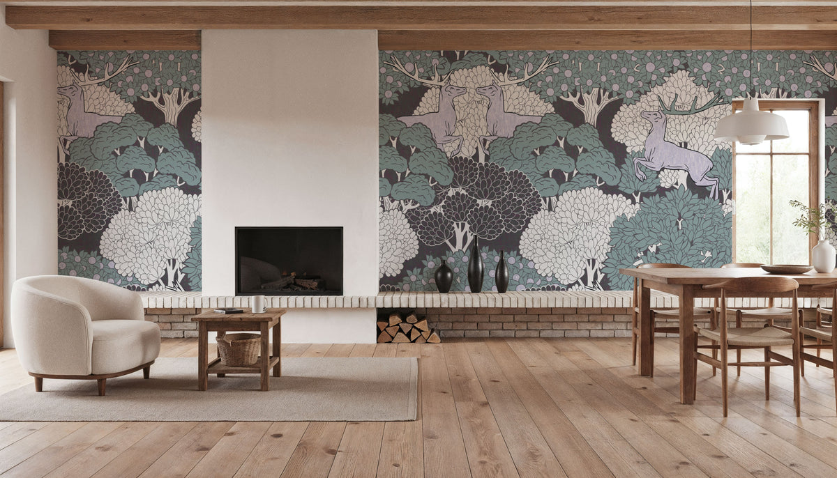 Dancing Deers Mural Wallpaper - room preview 05