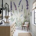 Lavender Line Mural Wallpaper - room preview 05