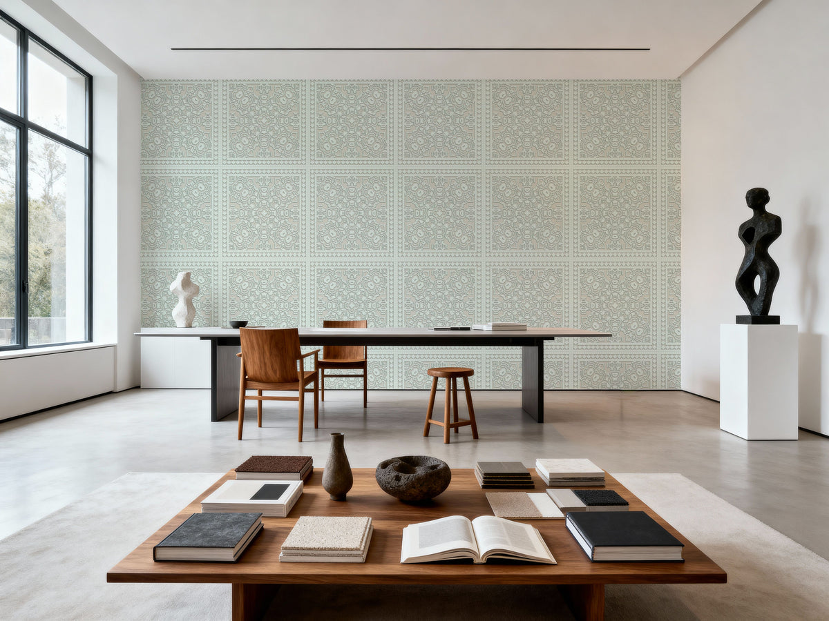 Mission Cement Tiles, Sand Mural Wallpaper - room preview 05