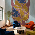 Modern Floral Vase II Mural Wallpaper - room preview 05