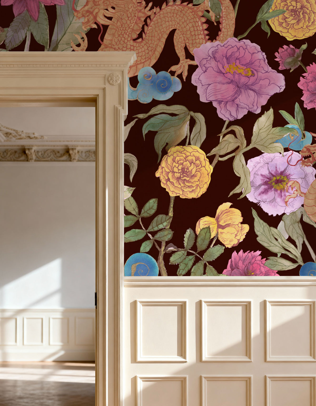 Dragon Bloom Mural Wallpaper - room preview 05