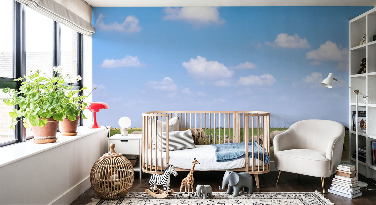 Elephant Walk Mural Wallpaper - room preview 05
