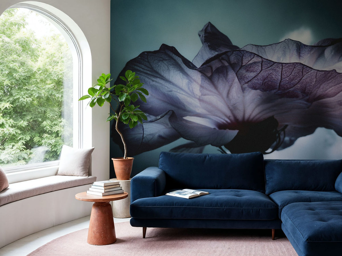 Hibiskus and Sky Mural Wallpaper - room preview 05
