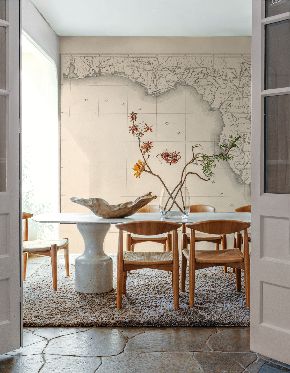 Vintage Florida Map Mural Wallpaper - room preview 05