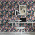 Purple Flowers and Berries Mural Wallpaper - room preview 05