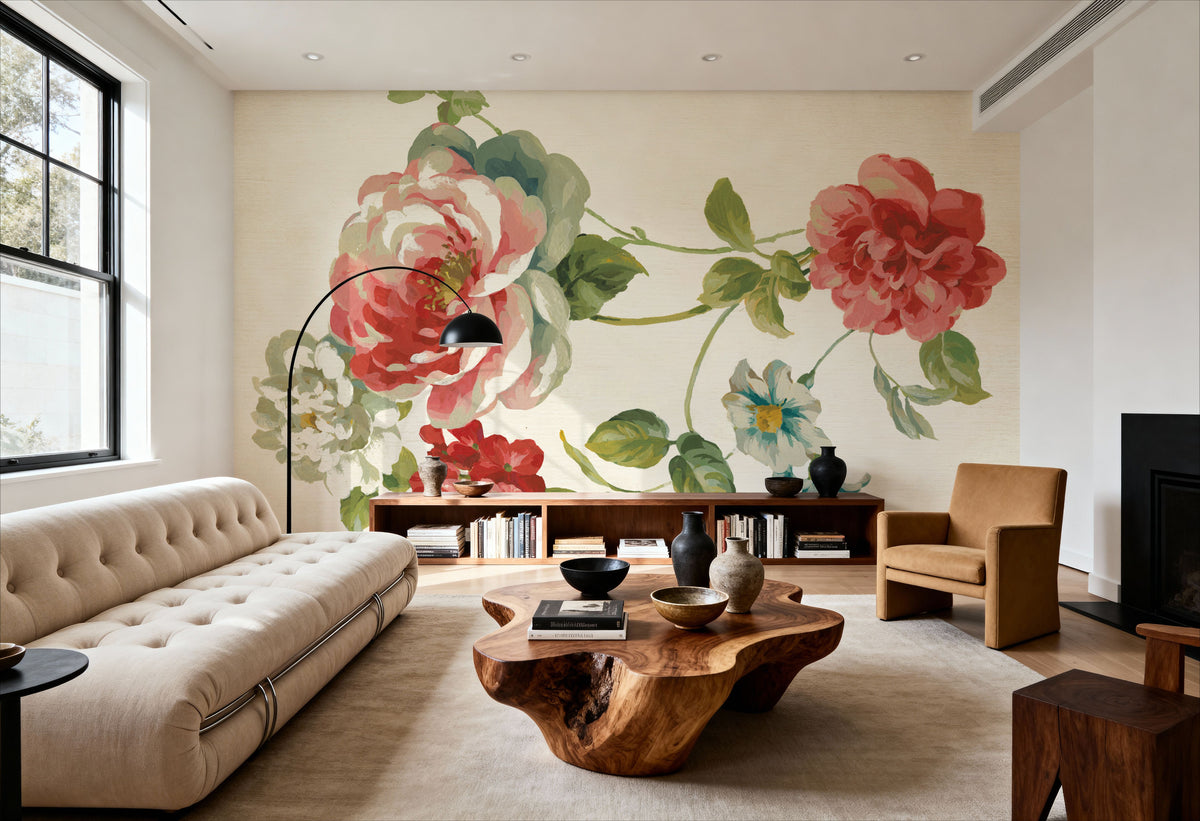 Elegant Floral II Mural Wallpaper - room preview 05