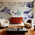 Botanical Blue I Mural Wallpaper - room preview 05