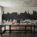 Victoria Canada Skyline Concrete Mural Wallpaper - room preview 05