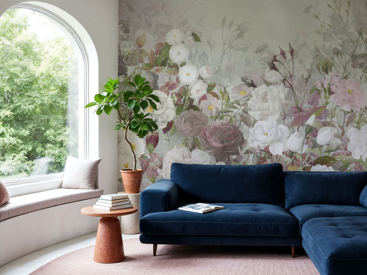 Rose Garden Red Mural Wallpaper - room preview 05