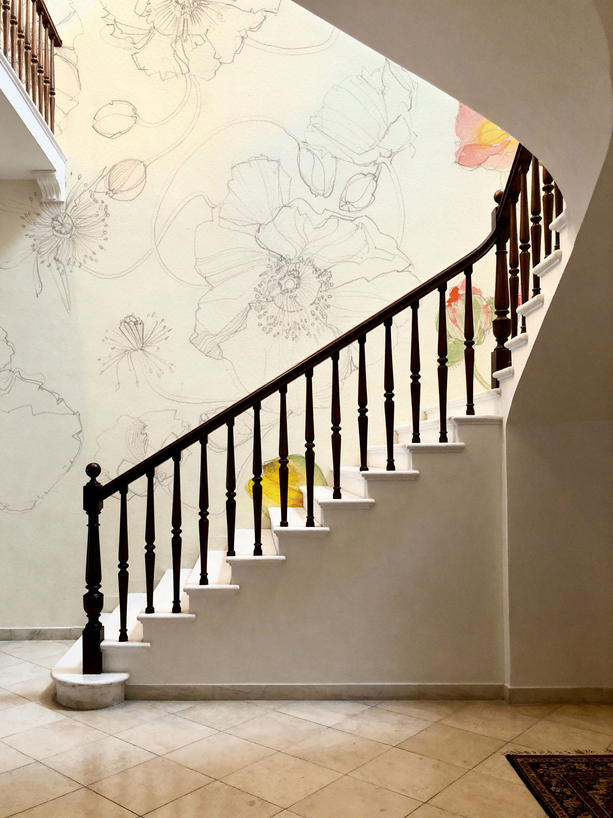 Floral Elements Mural Wallpaper - room preview 05