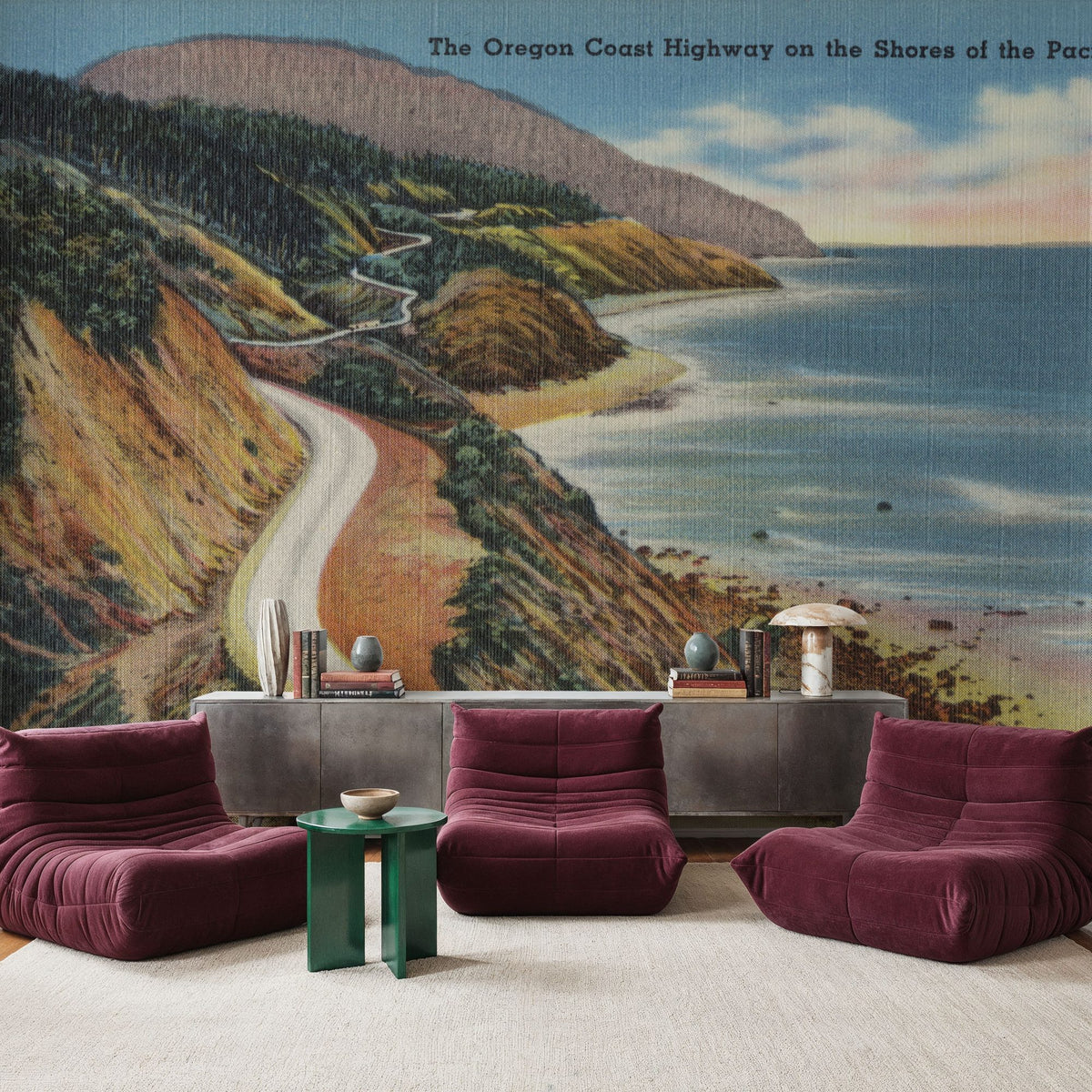 Greetings From Oregon Coast Mural Wallpaper - room preview 05
