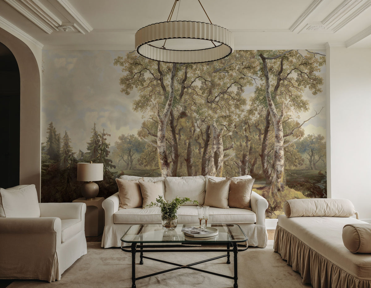 Forest Immersion Mural Wallpaper - room preview 05