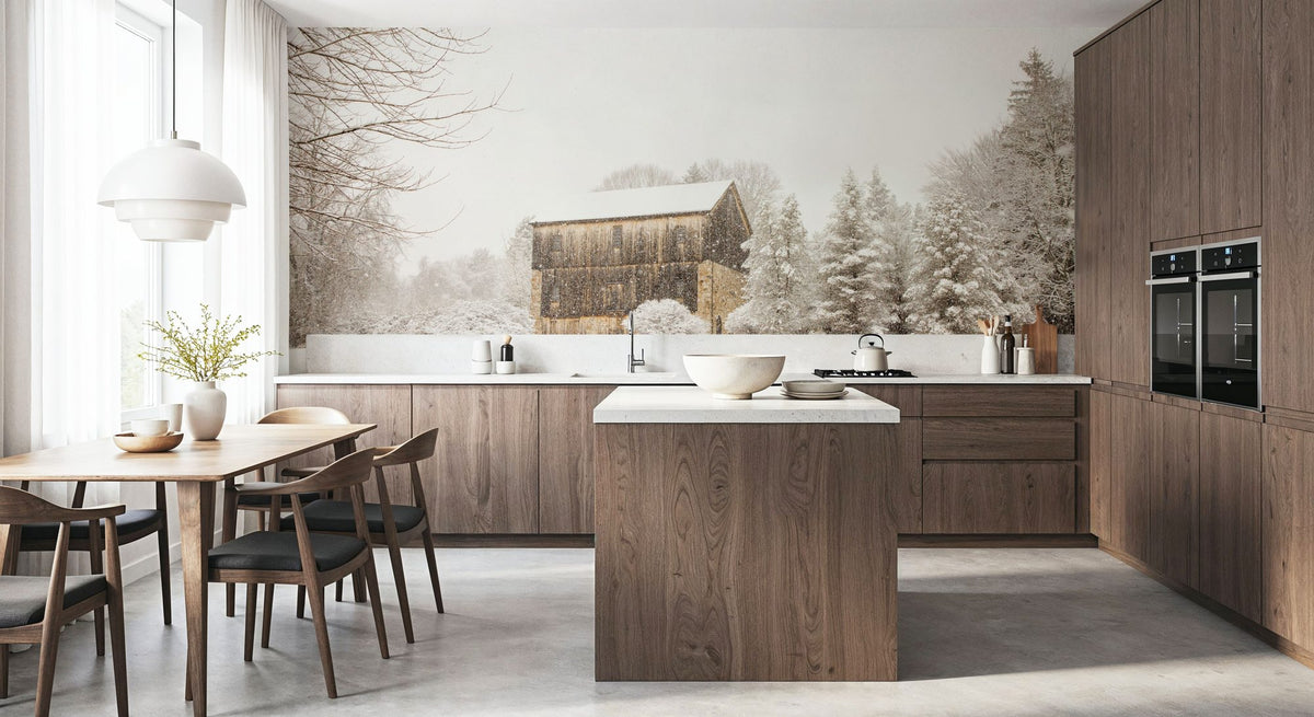 First Snow Mural Wallpaper - room preview 05