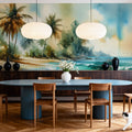 Exotic Tropical Sunny Beach Mural Wallpaper - room preview 05