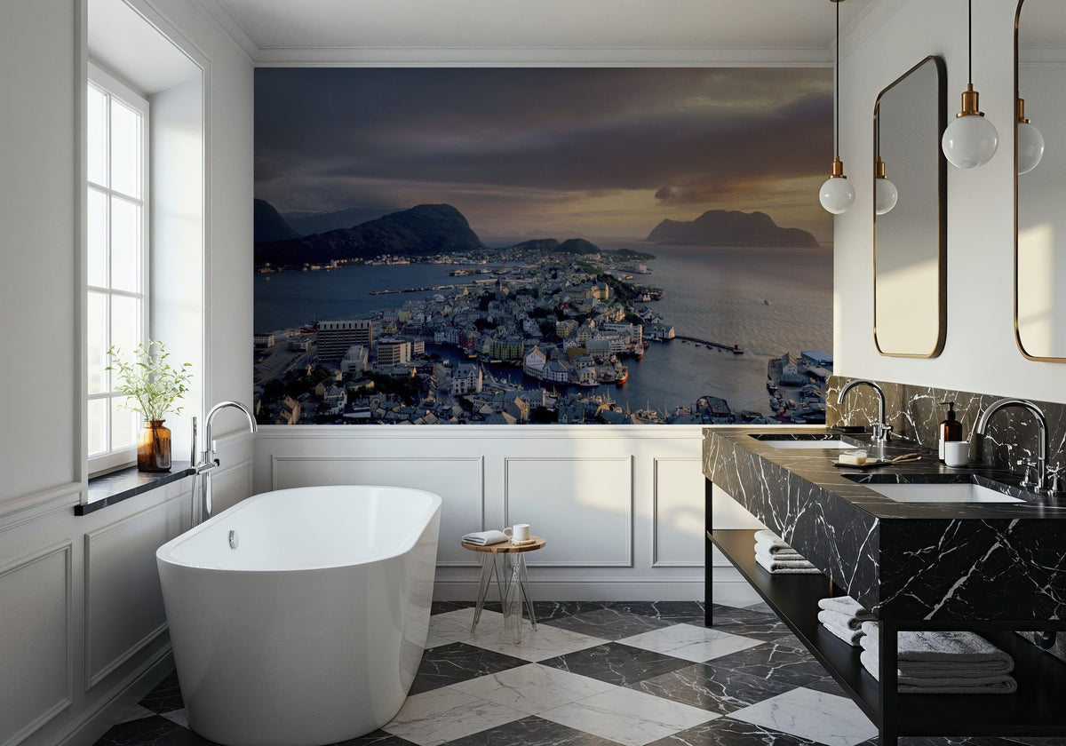 Harbor Twilight Mural Wallpaper - room preview 05