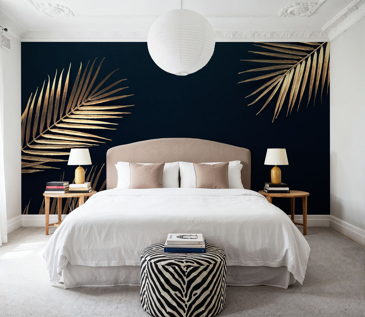 Botanical Gold Mural Wallpaper - room preview 05