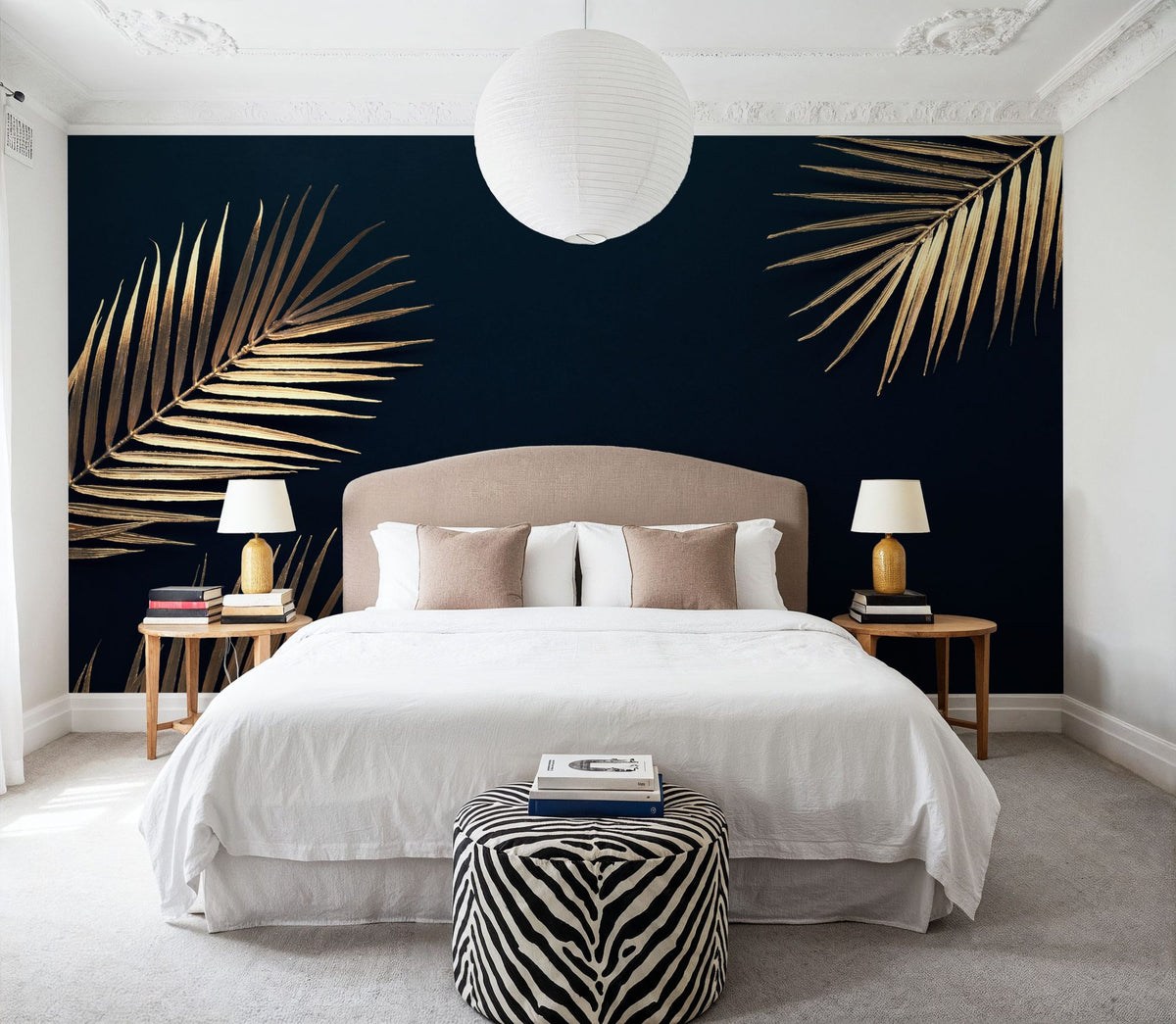 Botanical Gold Mural Wallpaper - room preview 05