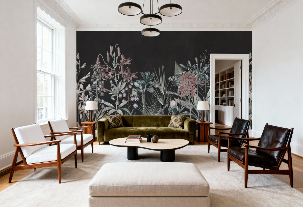 Field of Dreams Dark Rust Mural Wallpaper - room preview 05