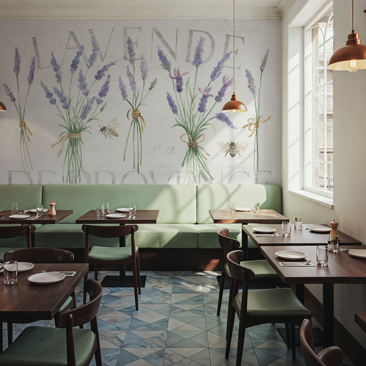 Lavender Fields IV Mural Wallpaper - room preview 05
