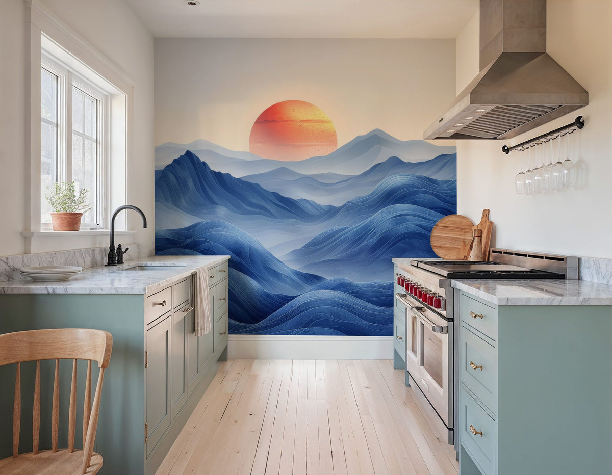 Summit Sunset Mural Wallpaper - room preview 05
