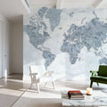 World Map Cities - Jacq Mural Wallpaper - room preview 05