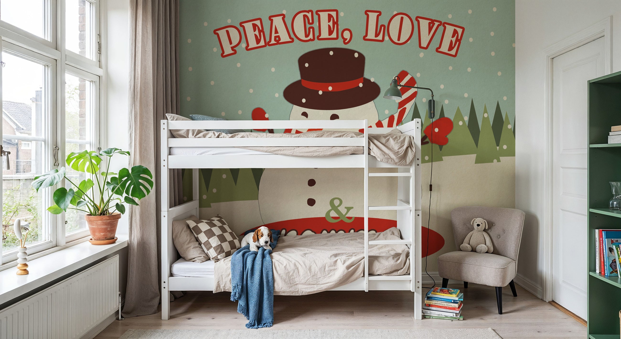 50s Christmas I Mural Wallpaper