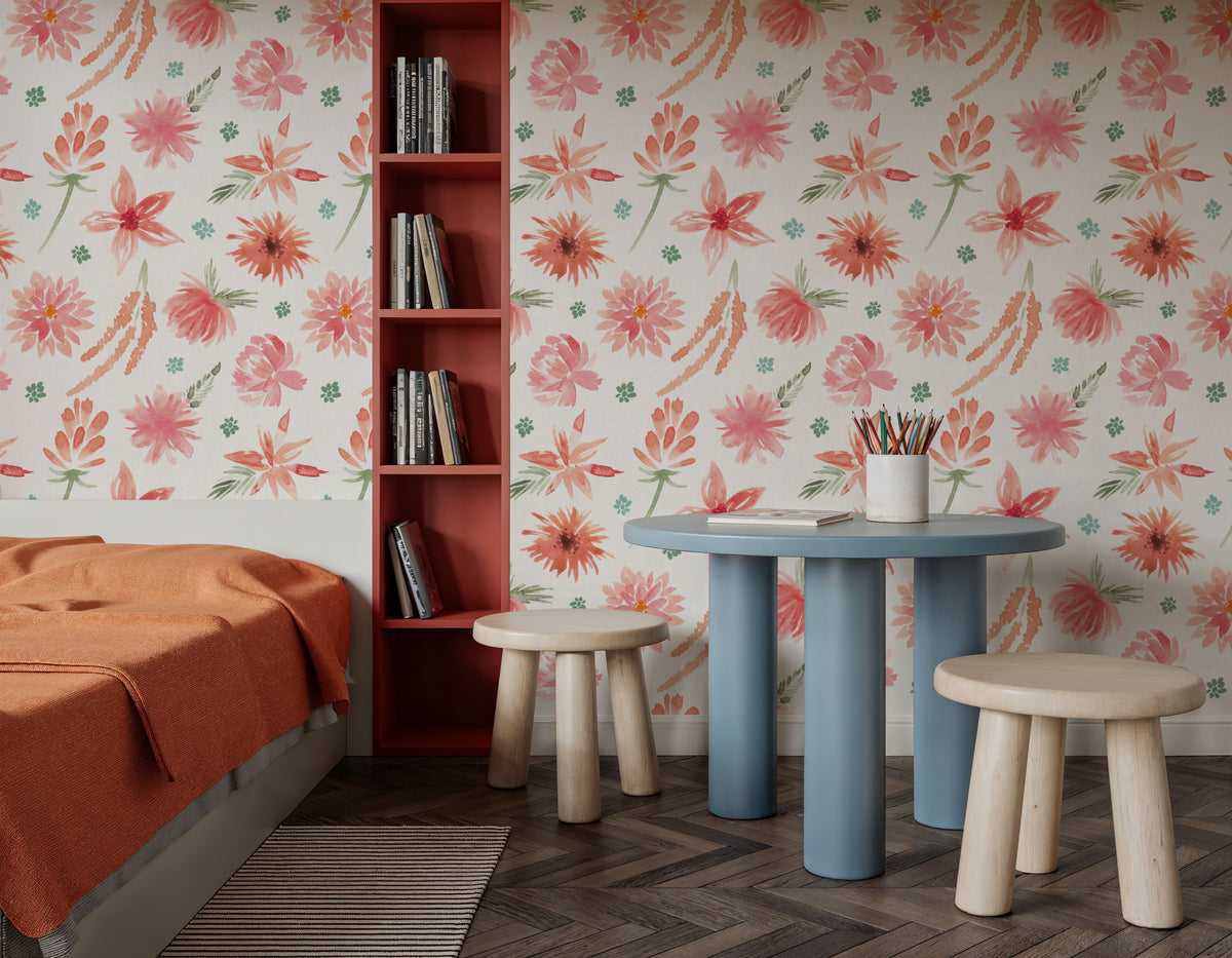 Paradise Flowers Mural Wallpaper - room preview 05