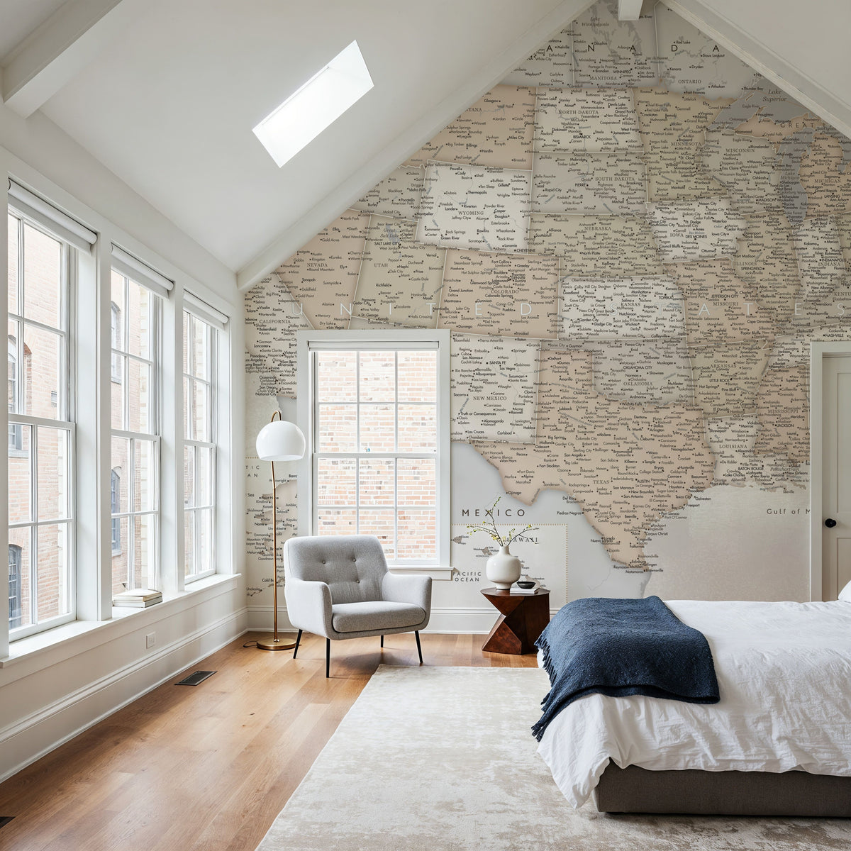 US Map Detailed - Lucille Mural Wallpaper - room preview 05