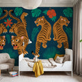 Jungle Tigers Mural Wallpaper - room preview 05